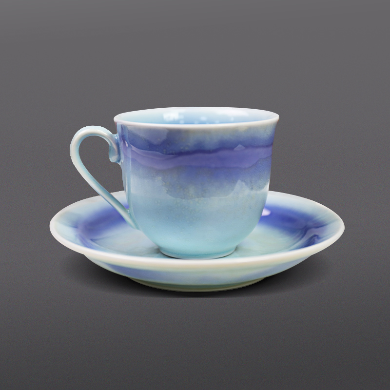 真右工门海上丝绸之路茶杯(带底托)