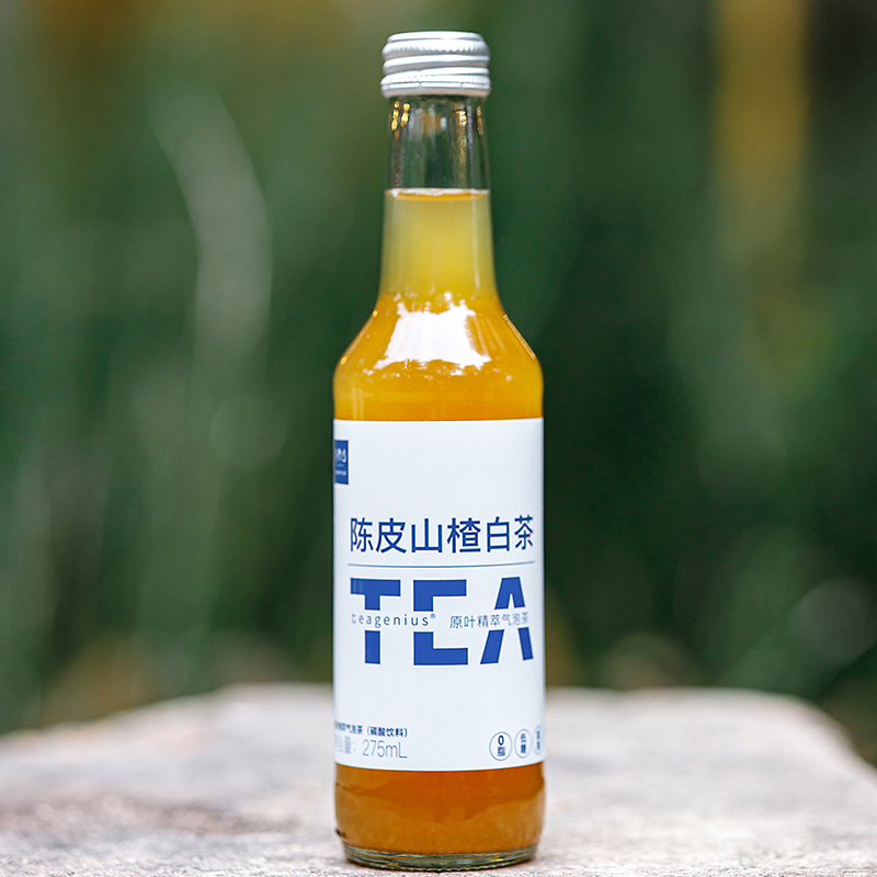 千瓯雪原叶精萃气泡茶陈皮山楂白茶味275ml*6瓶装